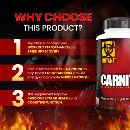 Mutant, L-Carnitine – Fat Burner, 90 Caps - Ultimate Sup Singapore