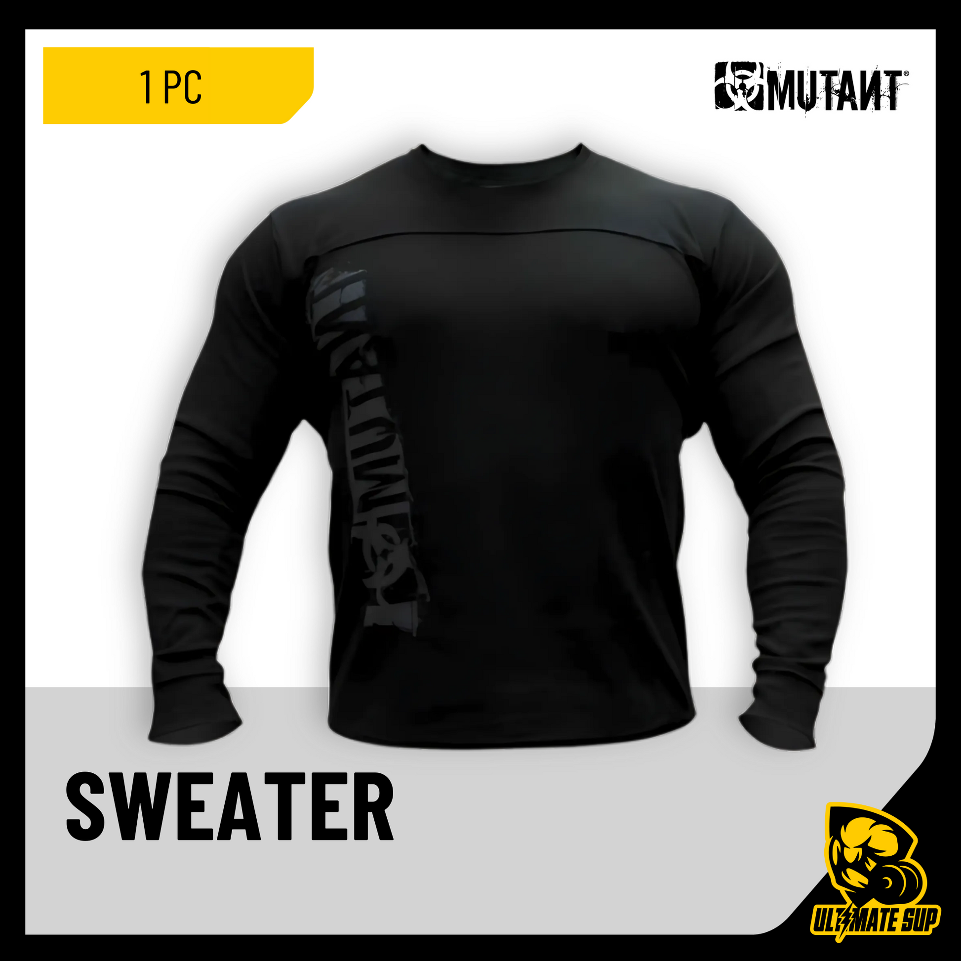Mutant, Long Sleeve Thermo Sweater – Leave Humanity Behind, Black - Ultimate Sup Singapore