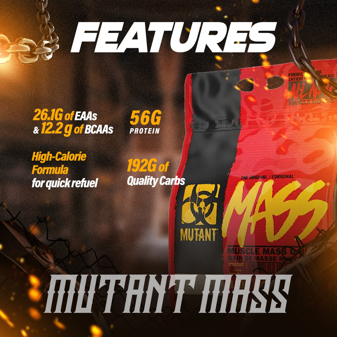 Mutant, MASS - Muscle Mass Gainer, 280g - Ultimate Sup Singapore