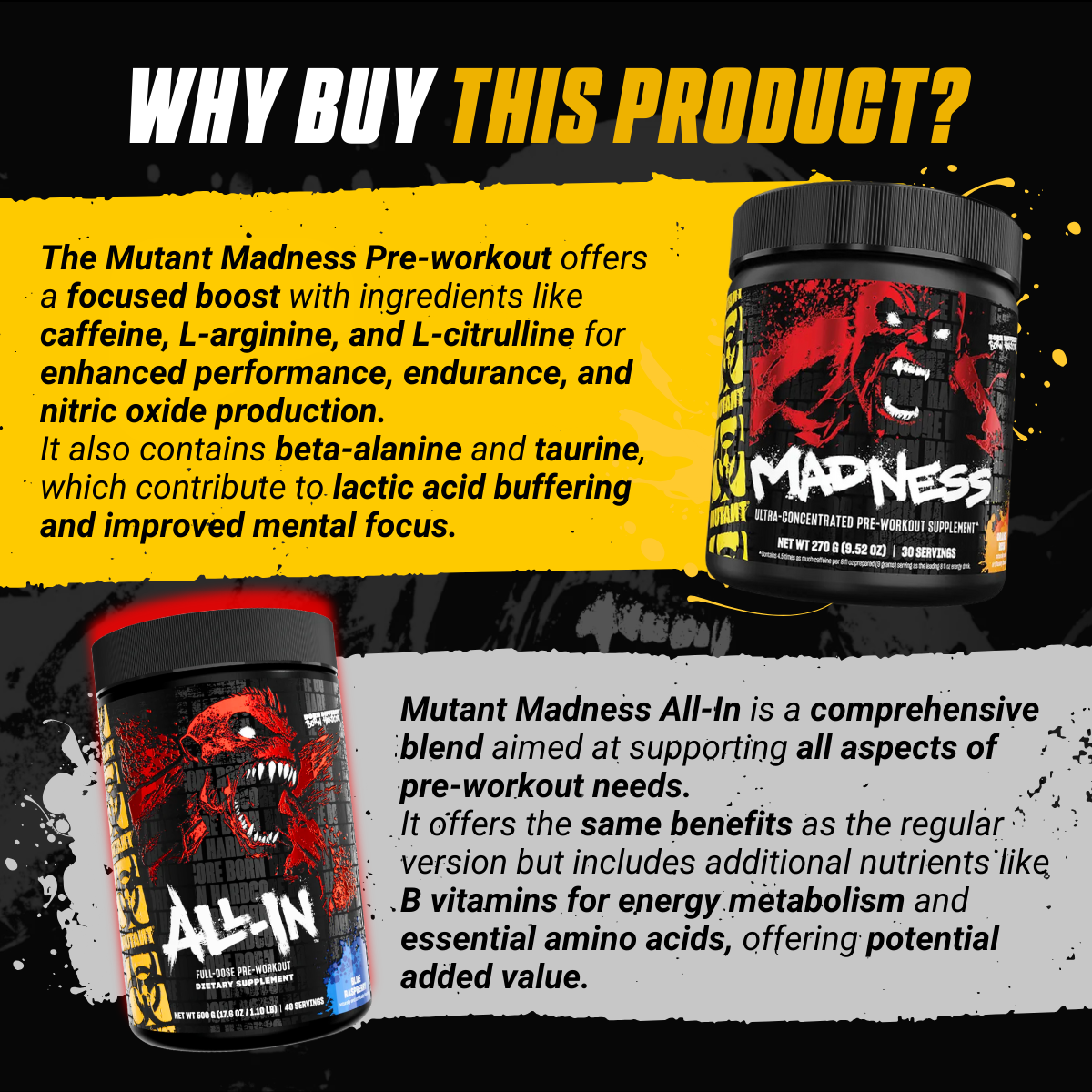 Mutant, Madness & Madness All-In, 225-504g - Ultimate Sup Singapore