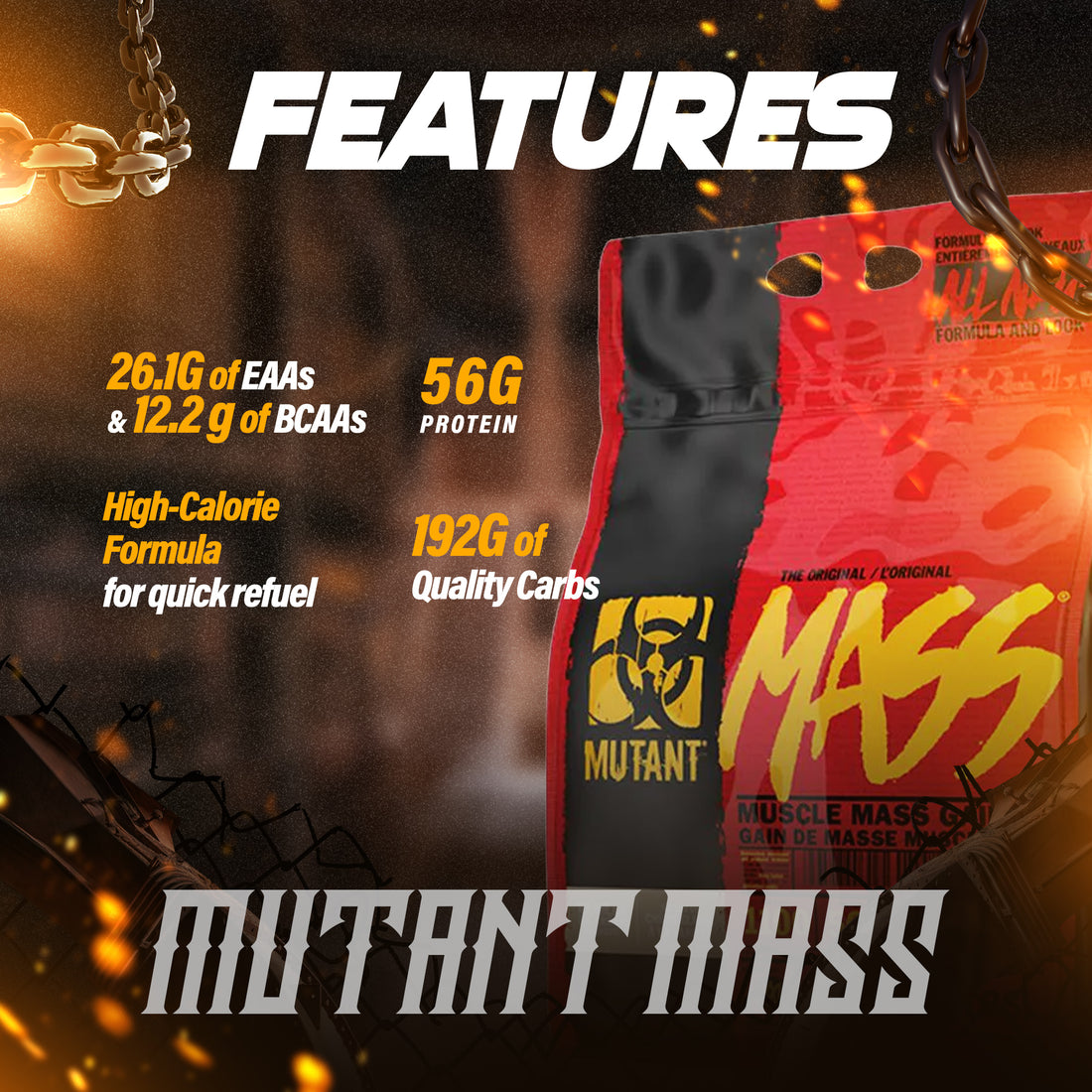 Mutant, Mass Muscle Gainer, 5-15 lbs - Ultimate Sup Singapore