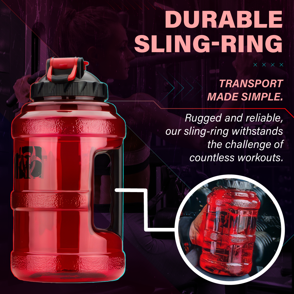 Mutant, Mega Mug Hydration Water Bottle, 2.6 Litre - Ultimate Sup Singapore