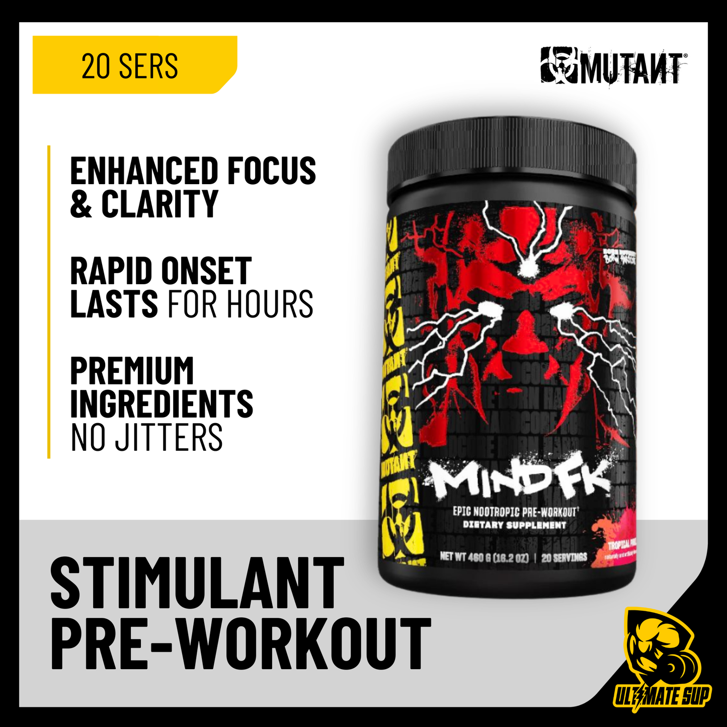 Mutant, Mind FK – Nootropic Pre-Workout, 460g - Ultimate Sup Singapore
