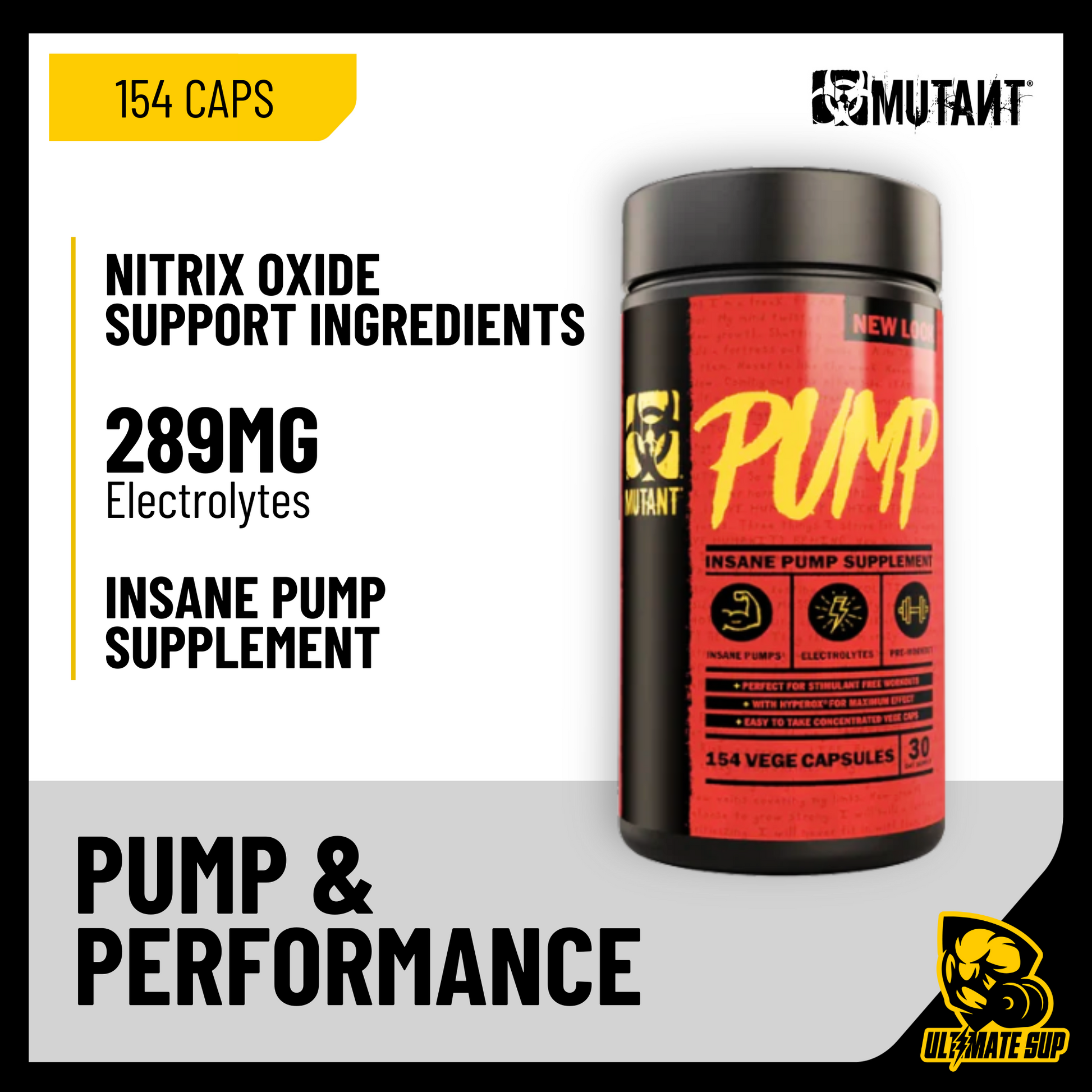 Mutant, PUMP, 154 Capsules - Ultimate Sup Singapore