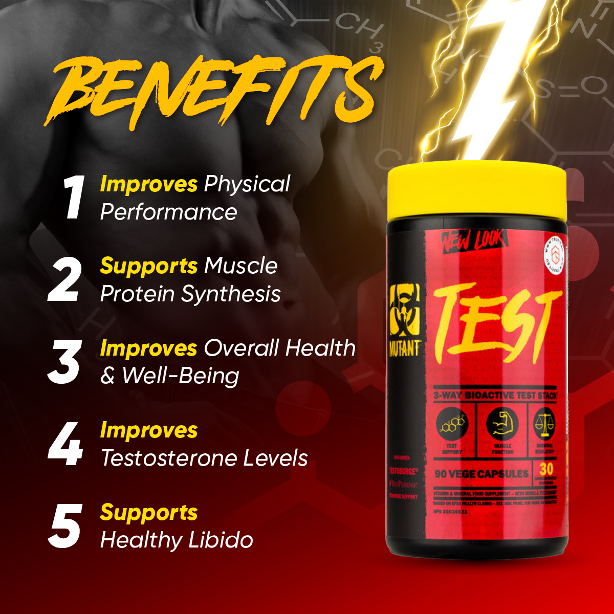 Mutant, TEST Testosterone Booster, 90 Capsules - Ultimate Sup Singapore