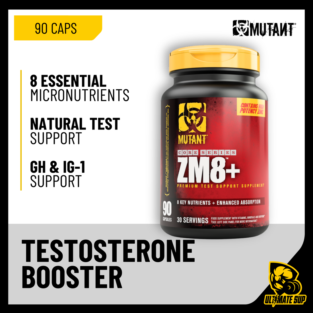 Mutant, ZM8+ Testosterone Booster, 90 Caps - Ultimate Sup Singapore