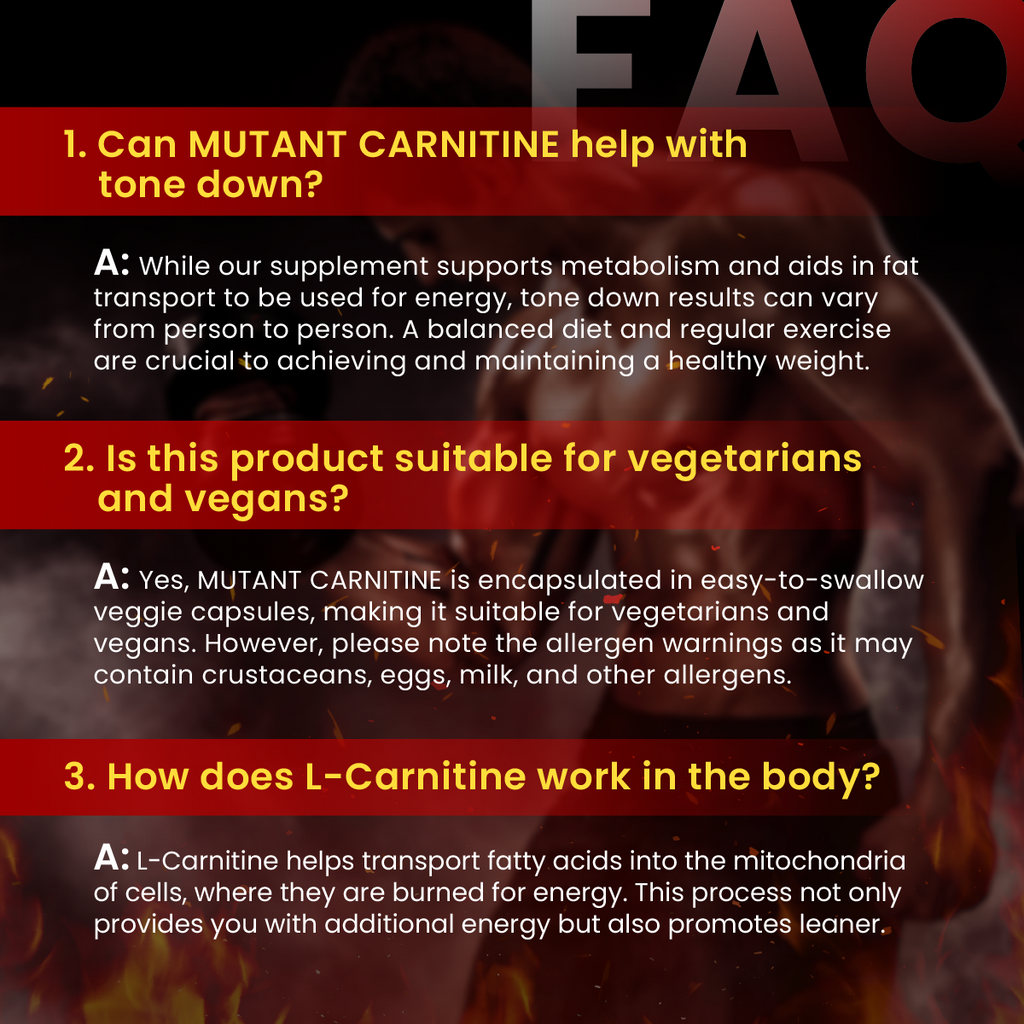Mutant CARNITINE, Fat Burner, L Carnitine Supplement, 90 Capsules