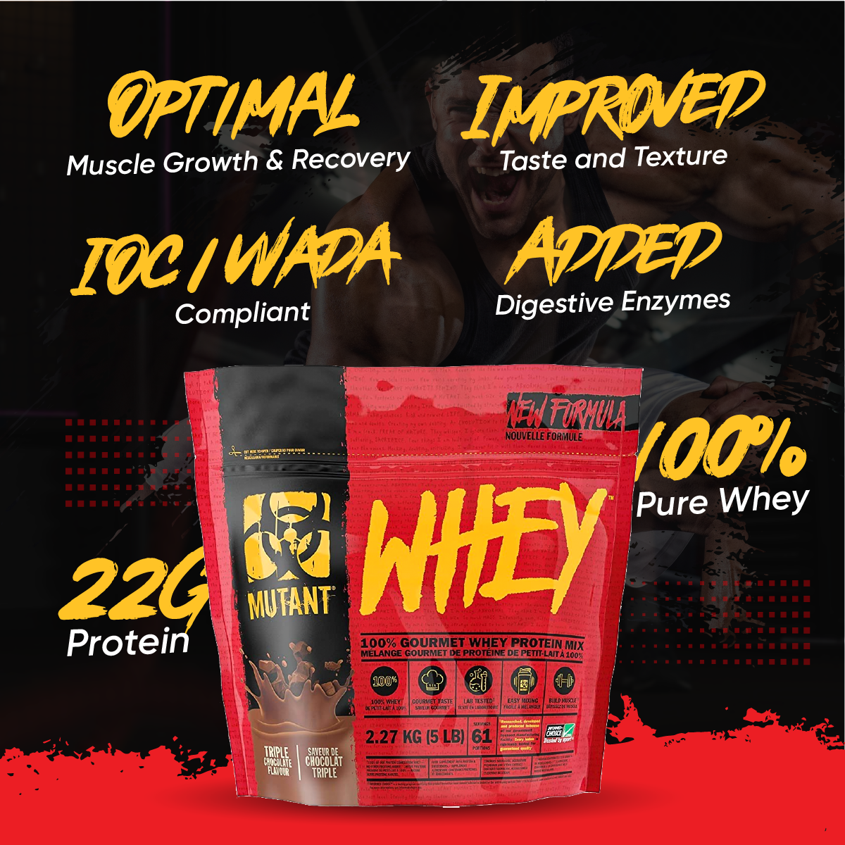 Mutant, WHEY, 2-10 lbs - Ultimate Sup Singapore