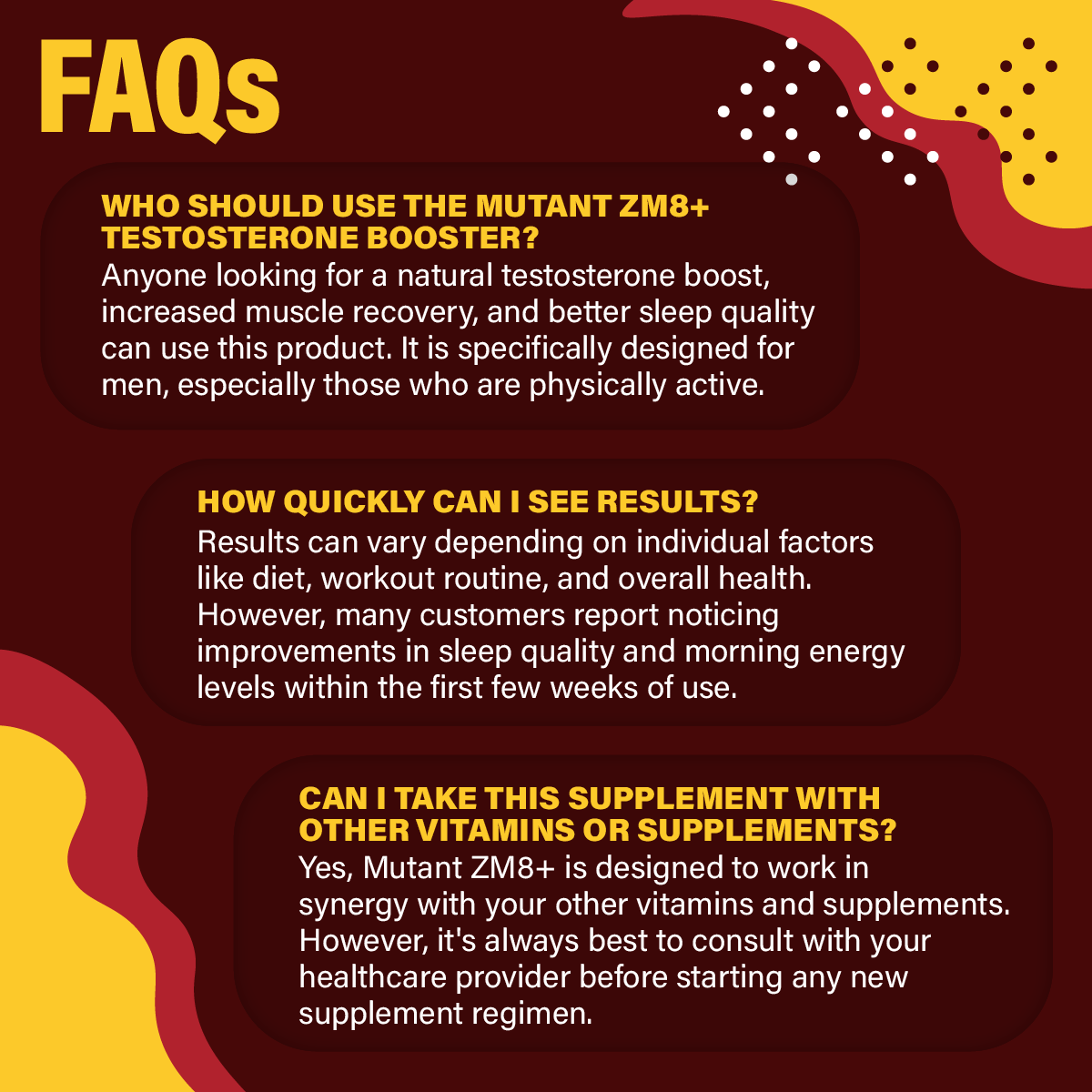 Mutant ZM8+ Testosterone Booster, 90 Capsules