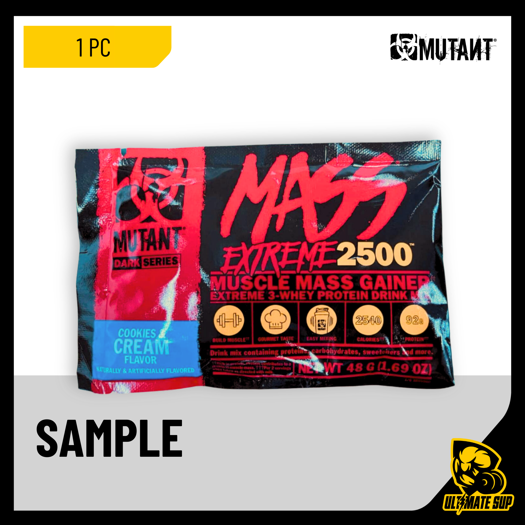 MUTANT MASS EXTREME 2500, 48g Packet - Ultimate Sup Singapore