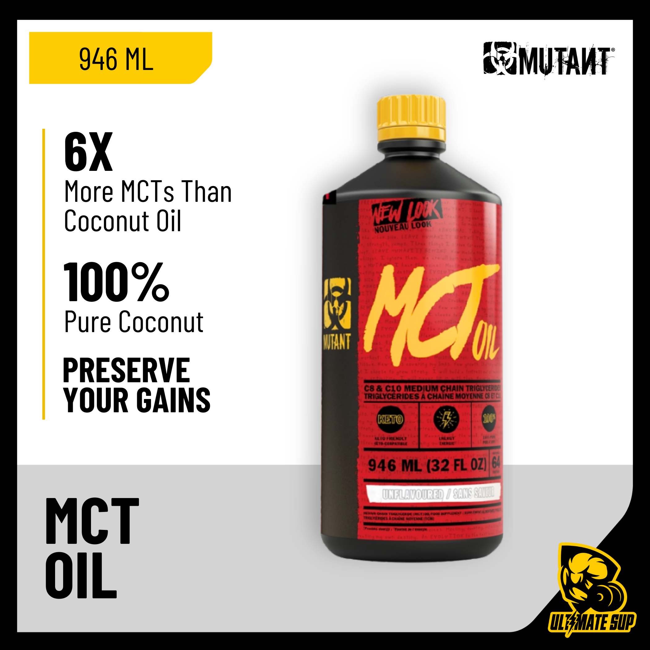 Mutant, MCT Oil, 946ml - Ultimate Sup Singapore