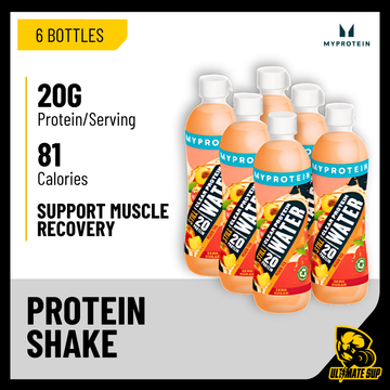 MyProtein Clear Protein Water, High Protein Drink, Zero Sugar, 20g of Protein, Fruity Flavors, 500ml, 6 bottles - Ultimate Sup Singapore