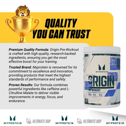 MyProtein, Origin Pre Workout, 60 sers - Ultimate Sup Singapore