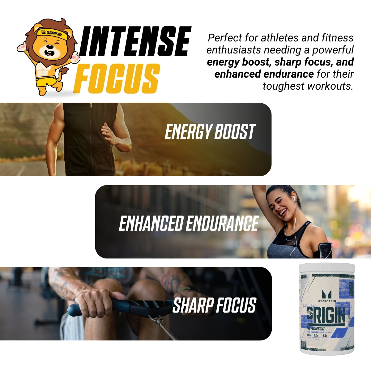 MyProtein, Origin Pre Workout, 60 sers - Ultimate Sup Singapore