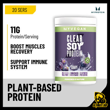 Myprotein Clear Soy Protein, Vegan Protein Powder, Soy Protein Isolate, Gain Weight, Added Vitamin C, 20 sers - Ultimate Sup Singapore