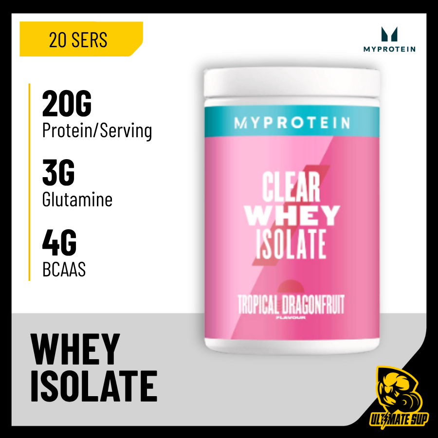 Myprotein, Clear Whey Isolate, 20 Sers - Ultimate Sup Singapore