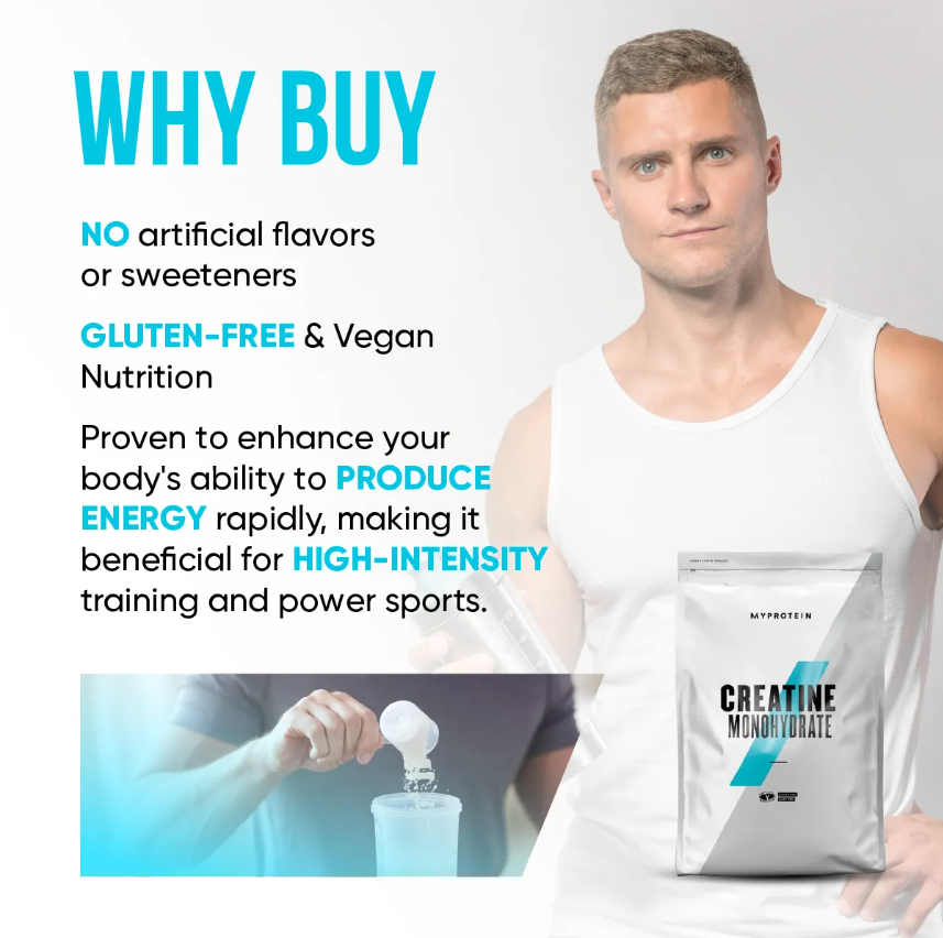 Myprotein, Creatine Monohydrate Powder 0.25-1kg - Ultimate Sup Singapore