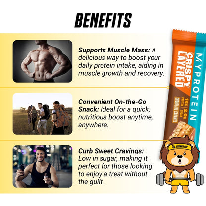 Myprotein Crispy Layered Bar | 16g Protein Each Various Flavor - Ultimate Sup Singapore