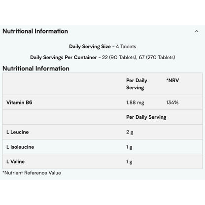 Myprotein, Essential BCAA Tablets, 90 Tabs - Ultimate Sup Singapore