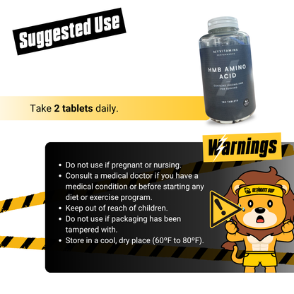 Myprotein HMB Tablets, 1000mg HMB, Supports Muscle Growth, Recovery & Performance 180 tabs - Ultimate Sup Singapore