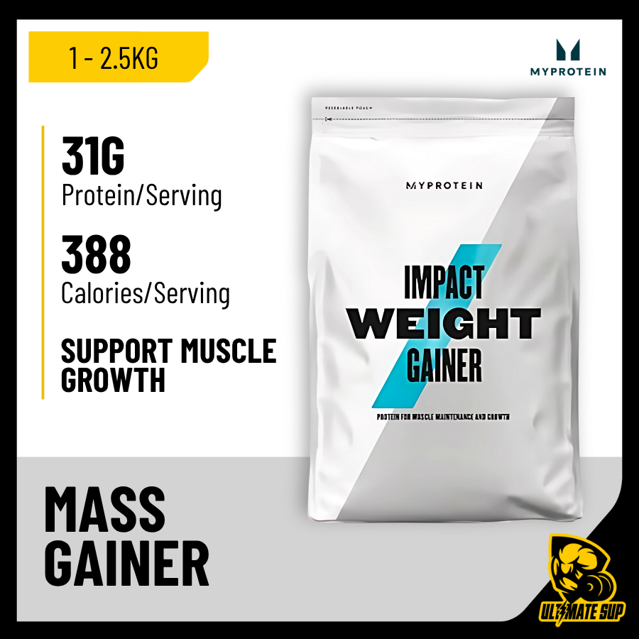 Myprotein Impact Weight Gainer Blend Build Muscle & Gain Weight, Mass Gainer For Strength & Size, Dietary Supplement, 1 - 2.5kg - Ultimate Sup Singapore