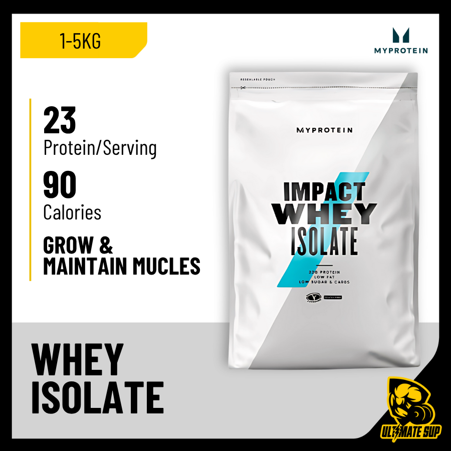 Myprotein, Impact Whey Isolate, 1-5kg - Ultimate Sup Singapore