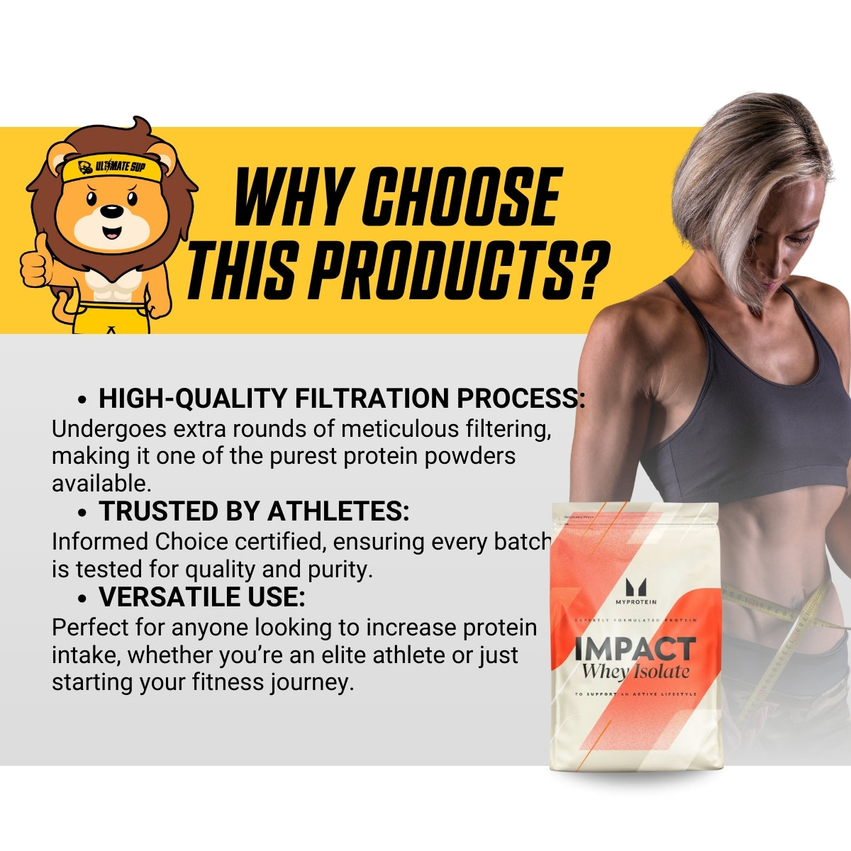 Myprotein, Impact Whey Isolate, 1kg - 2.5kg - Ultimate Sup Singapore