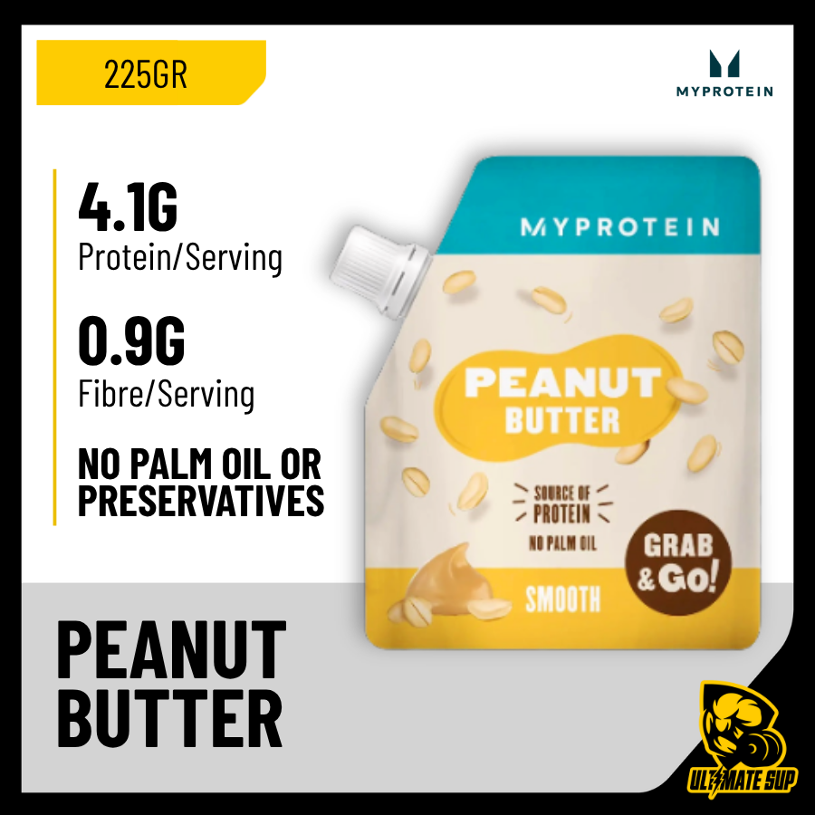 Myprotein Peanut Butter Pouch, Grab and Go, Diet, Health Food, 225gr - Ultimate Sup Singapore