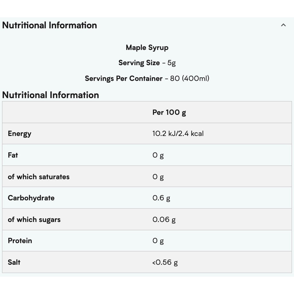 Myprotein Sugar Free Syrup | Zero Sugar, Fat & Energy - Ultimate Sup Singapore