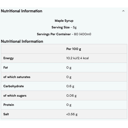 Myprotein Sugar Free Syrup | Zero Sugar, Fat & Energy - Ultimate Sup Singapore