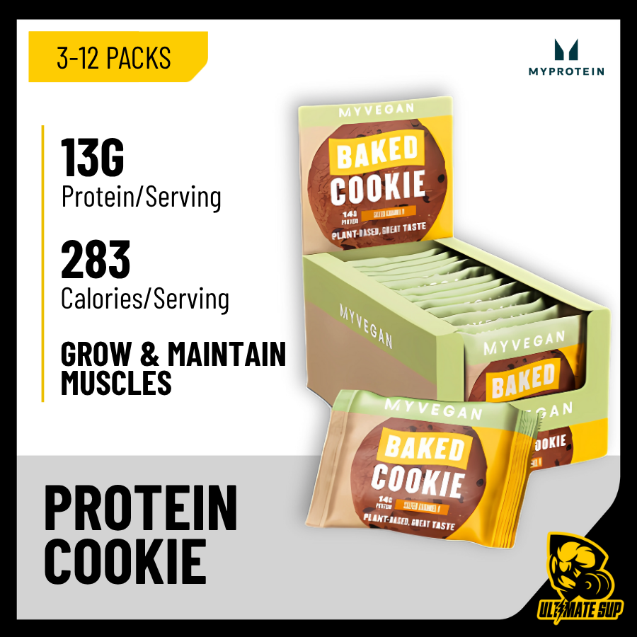 Myprotein Vegan Baked Protein Cookie with 13g Protein, Plant Based, Suitable for Vegan & Vegaterian, 3-12packs - Ultimate Sup Singapore