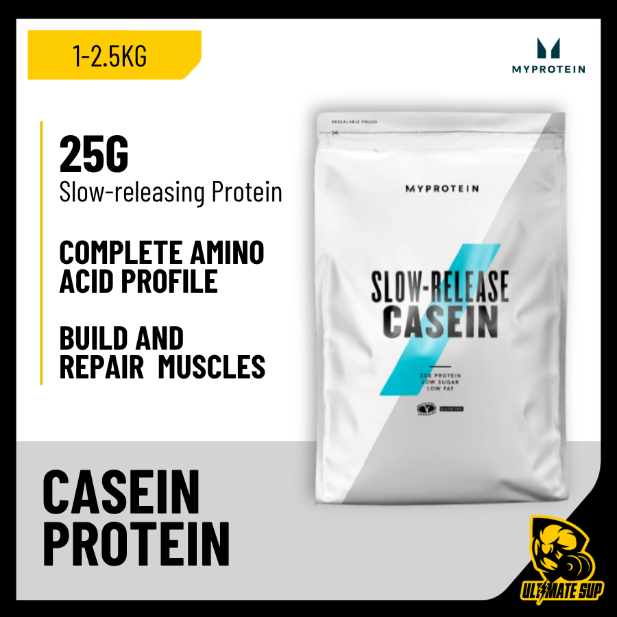 Myprotein Slow Release Casein Protein Shake 1-2.5kg - Ultimate Sup Singapore