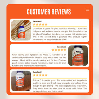 NOW Foods, Acetyl-L- Carnitine 500 mg, 50-200 Veg Caps - Ultimate Sup Singapore