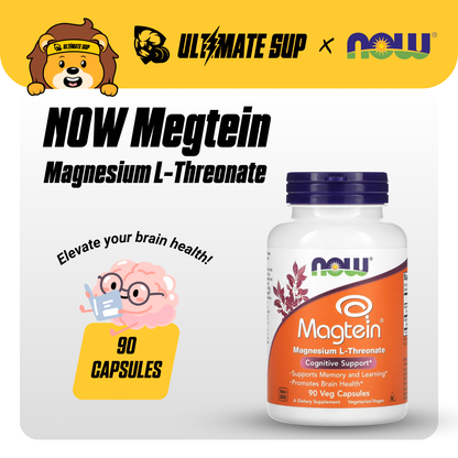 NOW Foods, Magtein, Magnesium L-Threonate, 90 Veg Capsules - Ultimate Sup Singapore