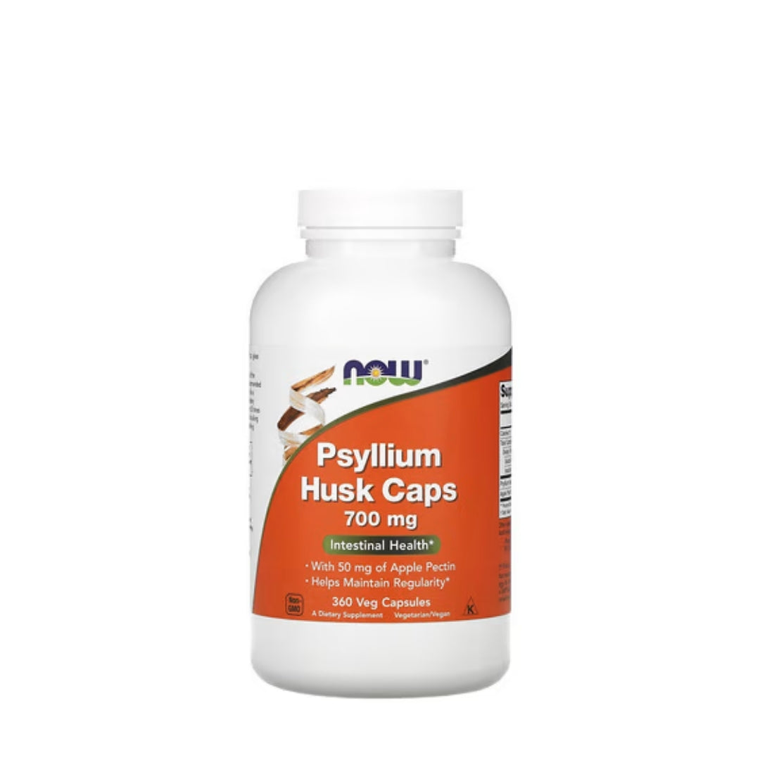 NOW Foods, Psyllium Husk Caps, 700 mg, Apple Pectin, Enhances Digestive, Vegan, 180-360 Veg Capsules, 90-180 Servings - Ultimate Sup Singapore