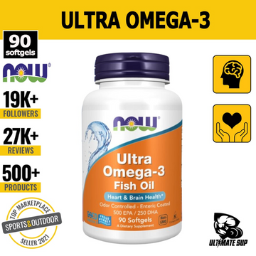NOW Foods, Ultra Omega-3 Fish Oil, 180 Softgels - Ultimate Sup Singapore