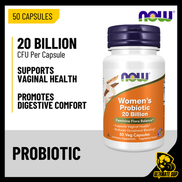 NOW Foods, Woman's Probiotic, 20 Billion, 50 Veg Capsules - Ultimate Sup Singapore