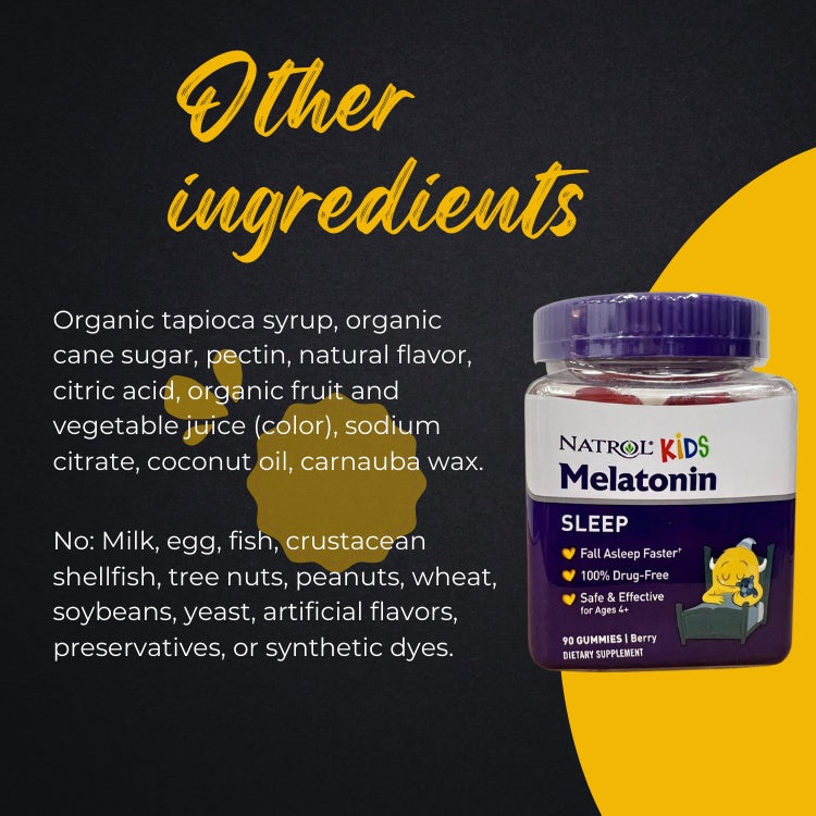 Natrol Kids Melatonin, Ages 4+, Sleep Calm, Kids Sleep + Immune Health, Helps Establish Sleep Patterns | Berry Flavor | 50 - 90 Gummies - Ultimate Sup Singapore