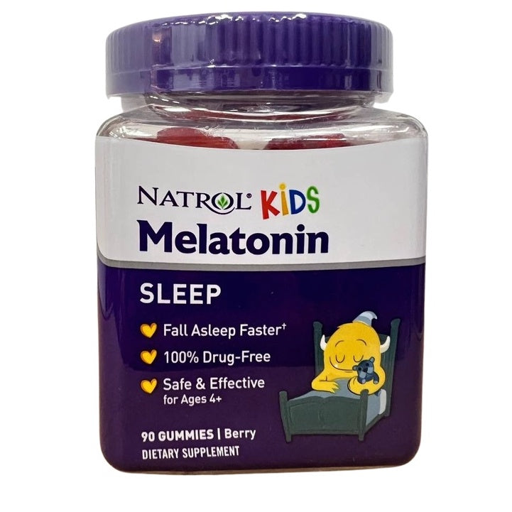 Natrol Kids Melatonin, Ages 4+, Sleep Calm, Kids Sleep + Immune Health, Helps Establish Sleep Patterns | Berry Flavor | 50 - 90 Gummies - Ultimate Sup Singapore