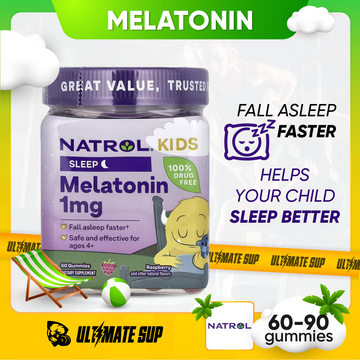 Natrol Kids Melatonin, Ages 4+, Sleep Calm, Kids Sleep + Immune Health, Helps Establish Sleep Patterns | Berry Flavor | 50 - 90 Gummies - Ultimate Sup Singapore