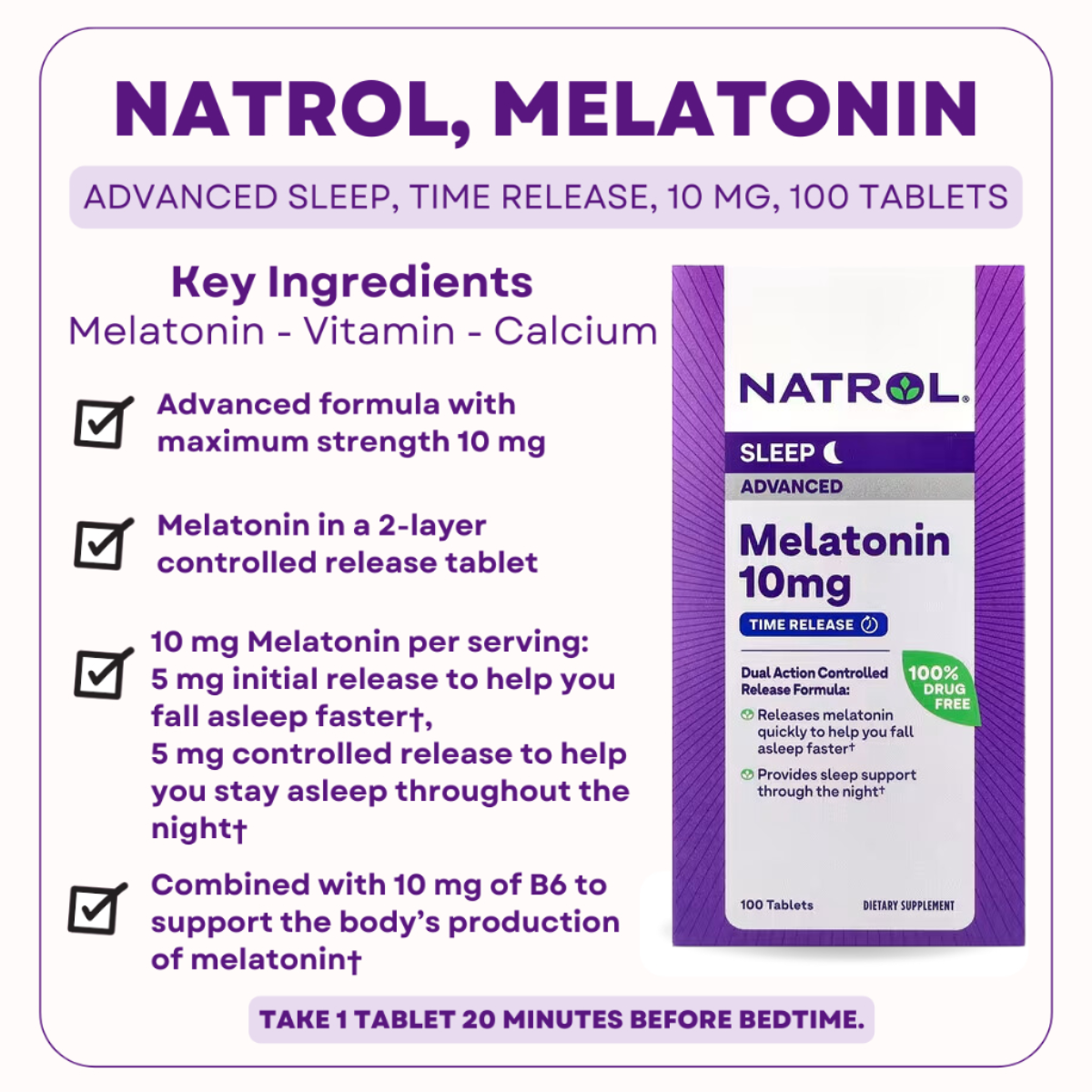 Natrol, Melatonin, 60-240Tablets - Ultimate Sup Singapore