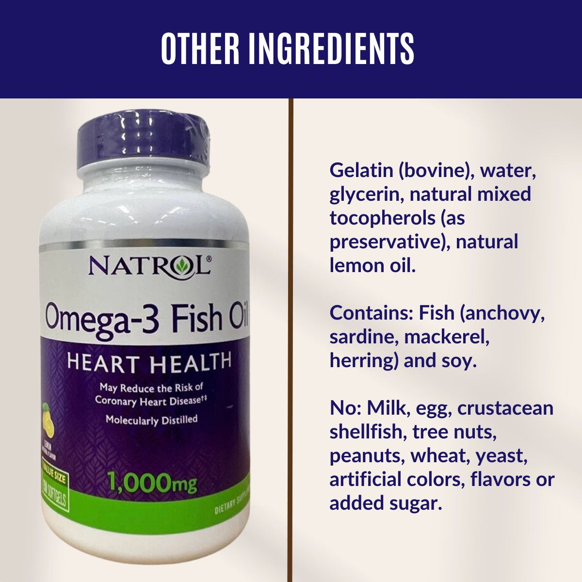 Natrol, Omega 3 Fish Oil, Natural Lemon Flavor, 1,000 mg, 150 Softgels - Ultimate Sup Singapore