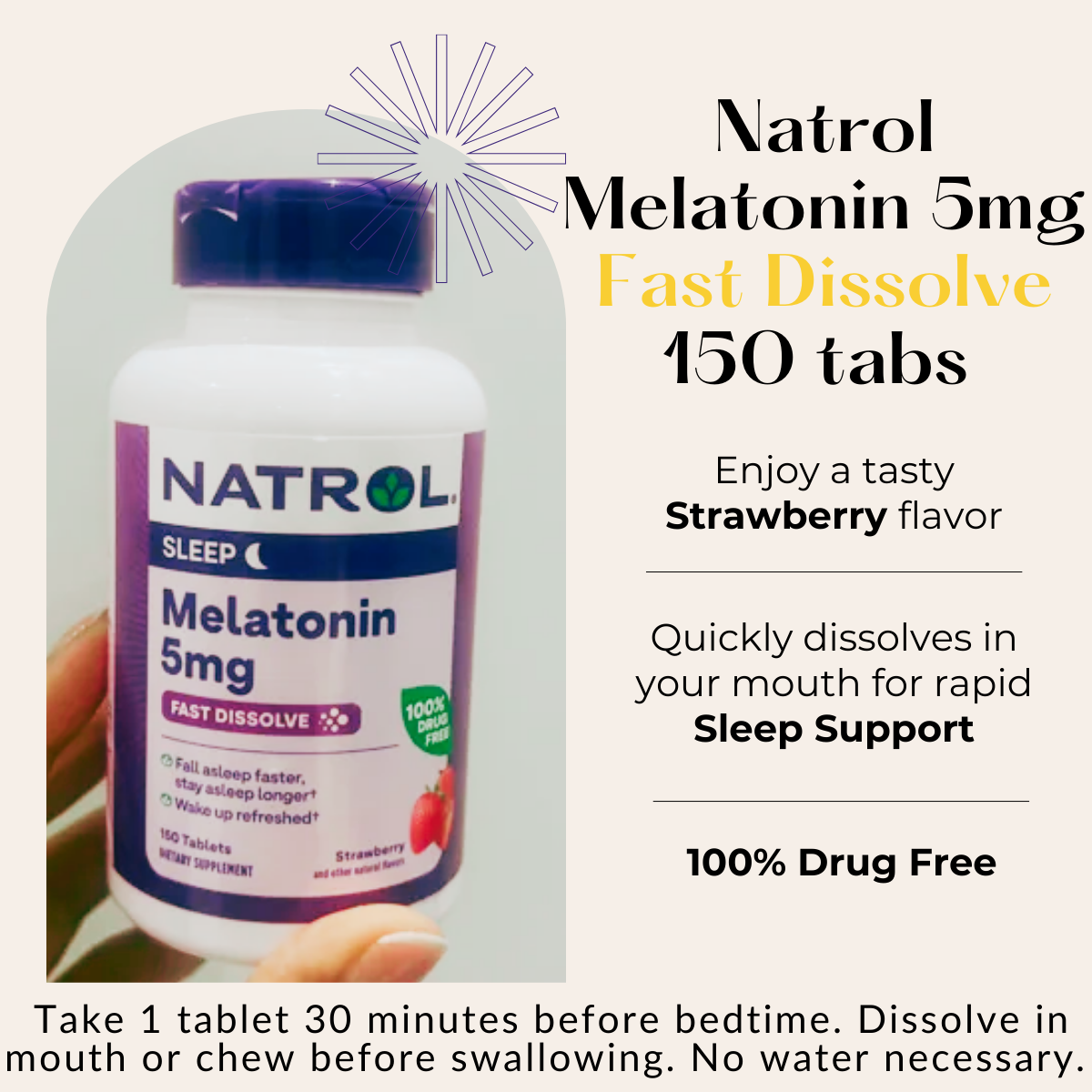 Natrol, Melatonin, Time Release / Fast Dissolve, Extra Strength to improve Sleep, 60-240Tablets - Ultimate Sup Singapore