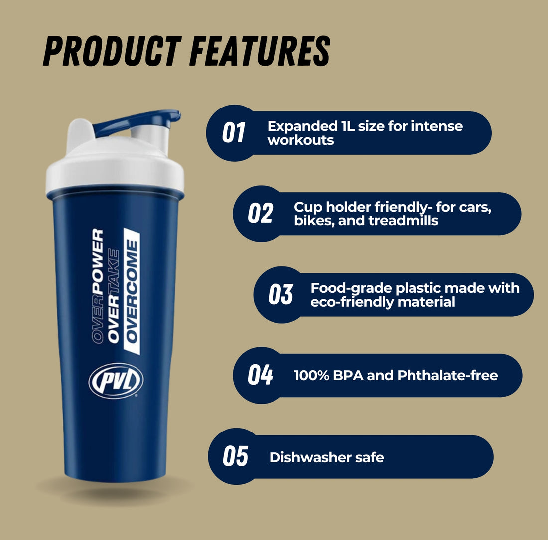 PVL Drive Shaker Cup, Blender Bottle, Water Bottle, Protein Shaker for Gymer, 1 Litre - Ultimate Sup Singapore