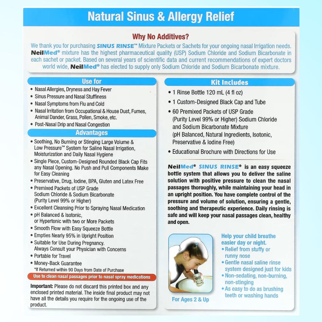 NeilMed, Kids, Sinus Rinse, Ages 2+, 60 Premixed Packets - Ultimate Sup Singapore