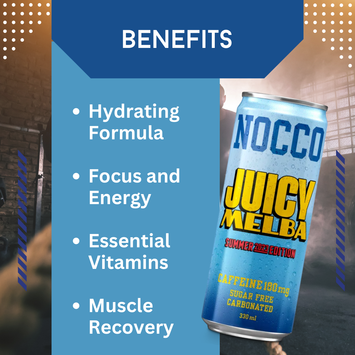 Nocco, Energy Drink, 330ml (6-24 Cans) - Ultimate Sup Singapore