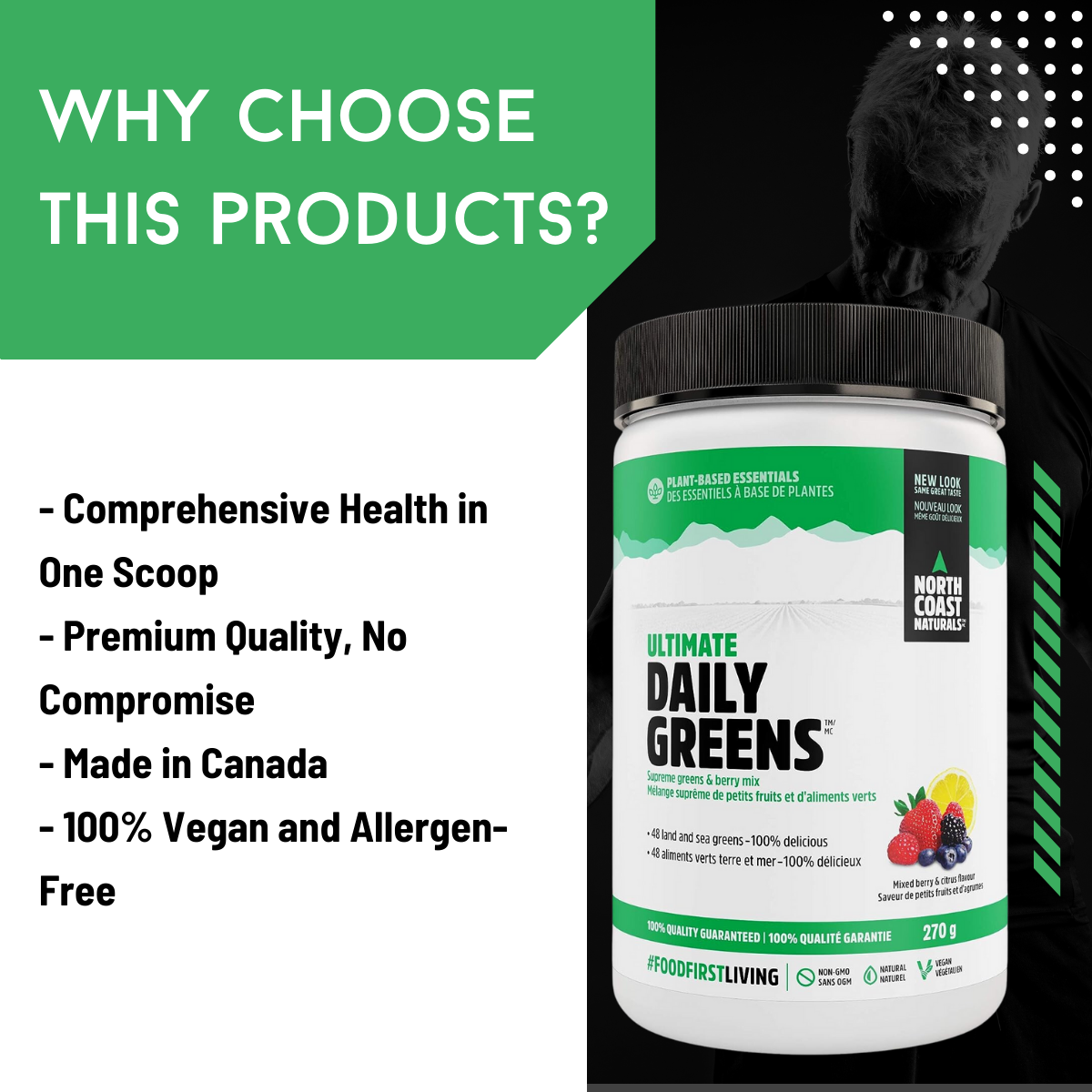 North Coast Naturals, Ultimate Daily Greens, 270g - Ultimate Sup Singapore