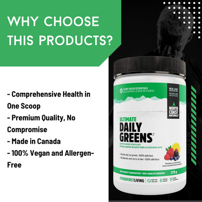 North Coast Naturals, Ultimate Daily Greens, 270g - Ultimate Sup Singapore