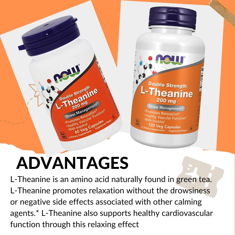 Now Foods, Double Strength L-Theanine, 60-120 Caps - Ultimate Sup Singapore