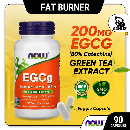 Now Foods, EGCg, Green Tea Extract helps Weight Management, Fat Burner, 200 mg, 90-180 count - Ultimate Sup Singapore